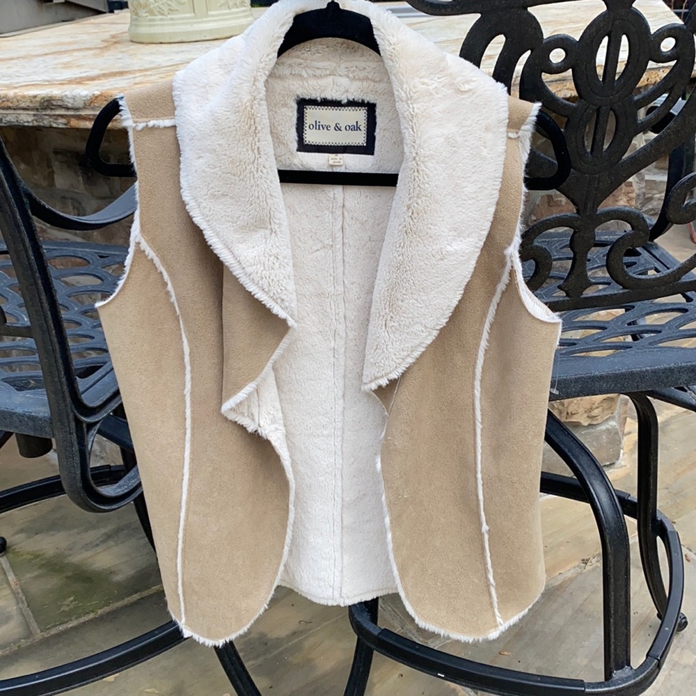Olive & Oak Boho Tan Vest Sz S